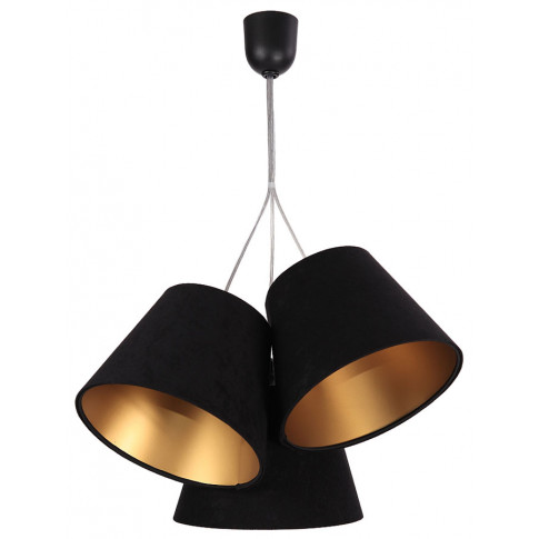 Czarno-złota welurowa lampa wisząca z abażurami EXX69-Novida
