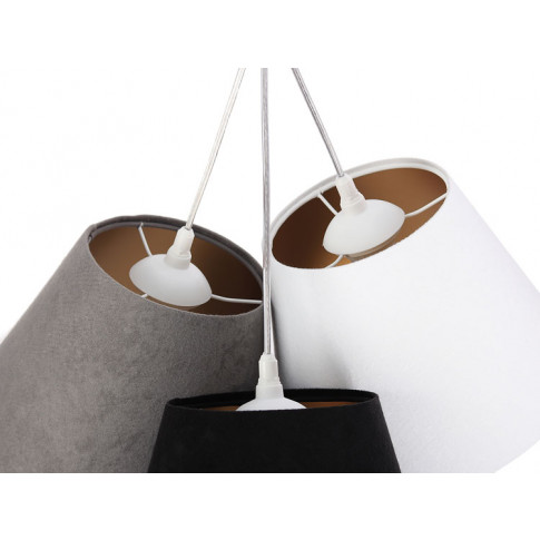 Trzy stożkowe abażury lampy EXX70-Anastazja