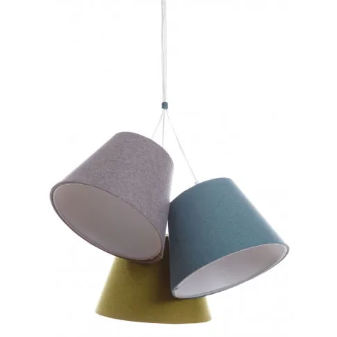 Nowoczesna lampa wisząca potrójna EXX71-Galix z welurowymi abażurami