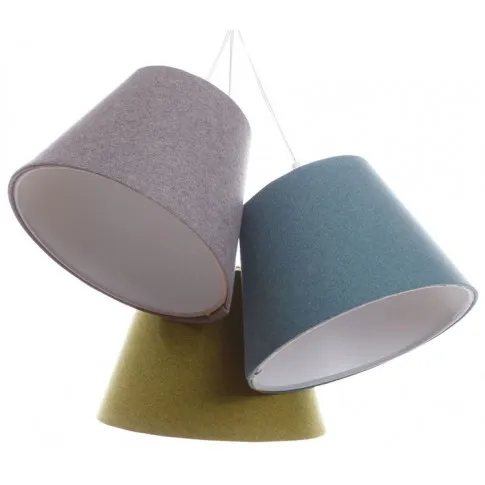 Trzy welurowe klosze stożki lampy EXX71-Galix