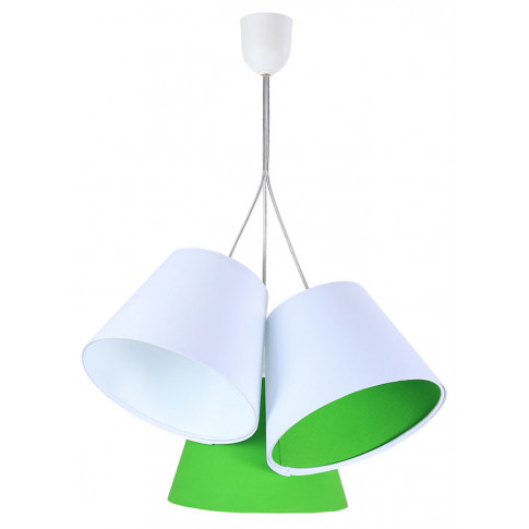 Biało-zielona lampa wisząca EXX72-Mirella do pokoju dziecka