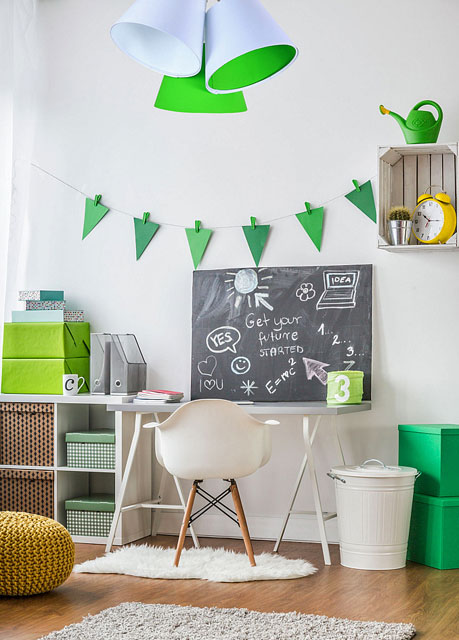 Dziecięca lampa wisząca z trzema welurowymi abażurami W496-Toria