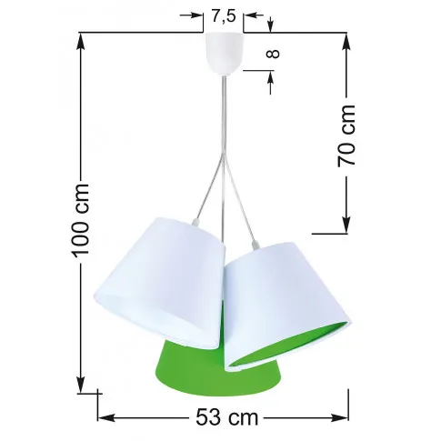 Wymiary lampy EXX72-Mirella