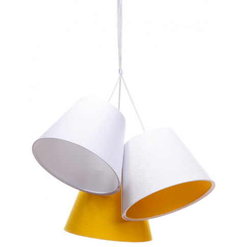 Biało-pomarańczowa lampa wisząca EXX72-Mirella do pokoju dziecięcego