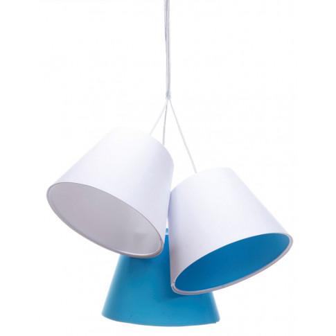 Biało-niebieska lampa wisząca EXX72-Mirella do pokoju dziecka