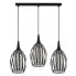 Czarna potrójna lampa wisząca glamour - EXX86-Razi w sklepie Edinos.pl