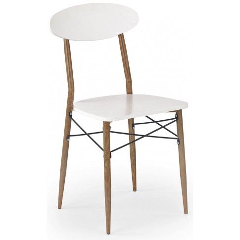 Zdjęcie produktu Minimalistyczne krzesło Hader - białe.