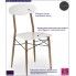 Fotografia Minimalistyczne krzesło Hader - białe z kategorii Krzesła kuchenne