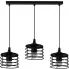 Czarna lampa wisząca EXX99-Rizana z trzema drucianymi kloszami