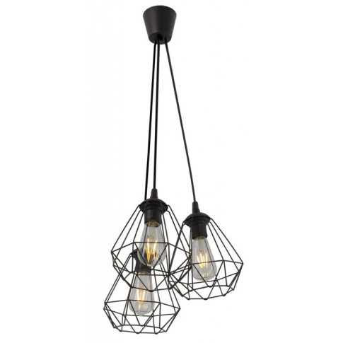 Czarna potrójna druciana lampa wisząca EXX103-Fibis w stylu loftowym