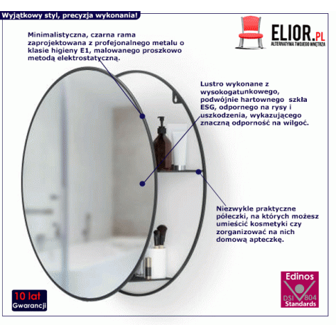 Minimalistyczne lustro Estim lazienkowe