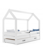 Białe łóżko domek dla dziecka 80x160 - Bambino w sklepie Edinos.pl