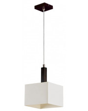 Drewniana lampa wisząca z kwadratowym abażurem - EXX120-Karmes w sklepie Edinos.pl