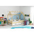 Drewniany domek łóżko dla dziecka Bambino