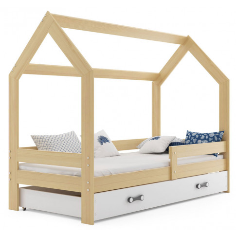 Sosnowe łóżko dla dziecka domek Bambino