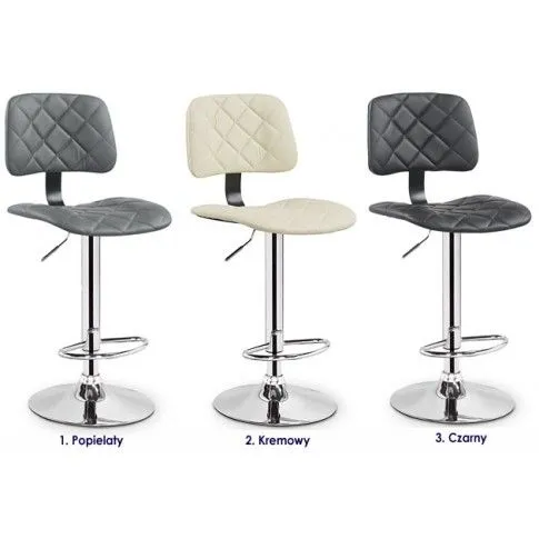 Zdjęcie czarny pikowany hoker obrotowy Gursel | Edinos.pl