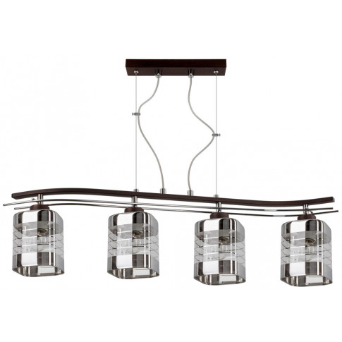 Poczwórna lampa wisząca nad stół EXX123-Selis ze szklanymi kloszami