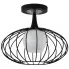 Czarna loftowa lampa sufitowa EXX125-Laures z drucianym kloszem