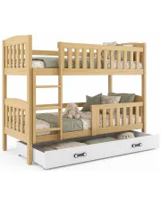 Sosnowe łóżko dziecięce piętrowe 80x190 - Vober 2X w sklepie Edinos.pl