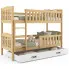 Sosnowe łóżko dziecięce piętrowe 80x190 - Vober 2X