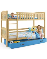 Piętrowe łóżko dla dzieci drewniane 80x190 - Vober 2X w sklepie Edinos.pl