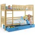 Piętrowe łóżko dla dzieci drewniane 80x190 - Vober 2X