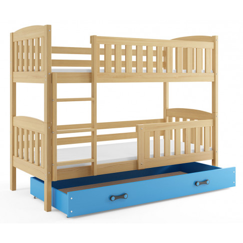 Podwójne łóżko dziecięce z niebieską szufladą Celinda min
