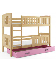 Drewniane łóżko dla dzieci z drabinką 80x190- Celinda 2X w sklepie Edinos.pl