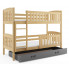 Drewniane łóżko piętrowe Celinda