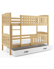 Piętrowe łóżko dla dzieci z białą szufladą 90x200 - Celinda 3X w sklepie Edinos.pl
