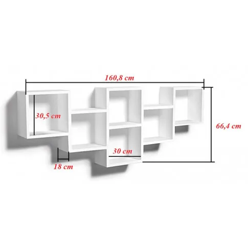 Wymiary nowoczesnej półki wiszącej Amela