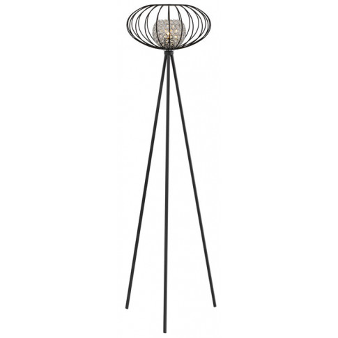 Druciana lampa podłogowa EXX146-Carmes z kryształowym kloszem