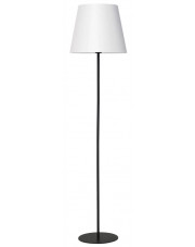 Biało-czarna lampa stojąca z abażurem - EXX151-Diva w sklepie Edinos.pl