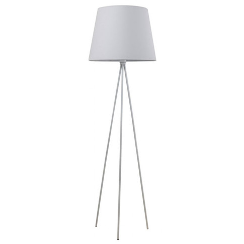 Biała minimalistyczna lampa stojąca EXX152-Eriva ze stożkowym abażurem