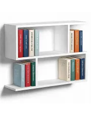 Nowoczesna biała półka wisząca - Keller w sklepie Edinos.pl