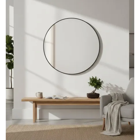 Okrągłe lustro czarne   Matis