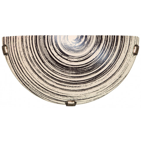 Półokrągły szklany kinkiet EXX157-Lagis ze spiralnym wzorem