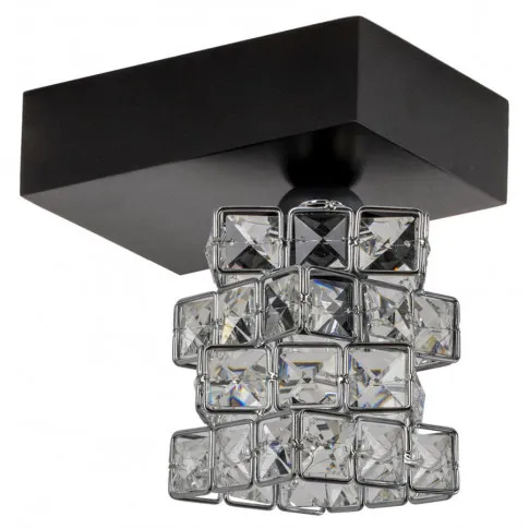 Czarny kinkiet z kryształkami EXX163-Galexi w stylu glamour