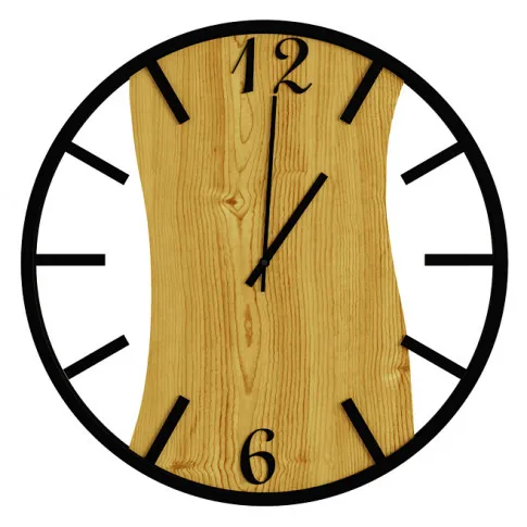 Nowoczesny zegar z sosny skandynawskiej Solaris