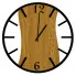Nowoczesny zegar ścienny z sosny w kolorze dębu Solaris