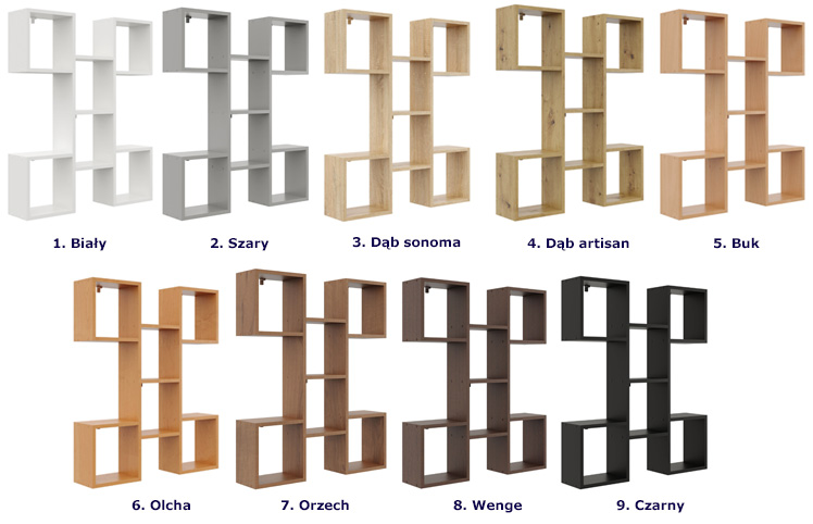 Wisząca półka na książki Mirego