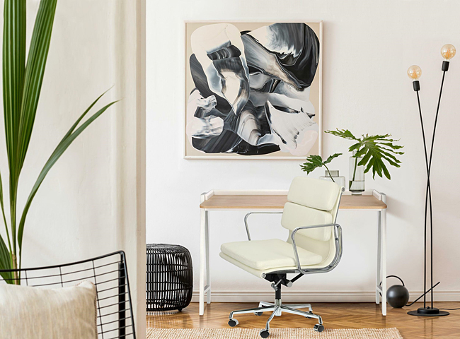 Skandynawskie biurko Dertos - do salonu