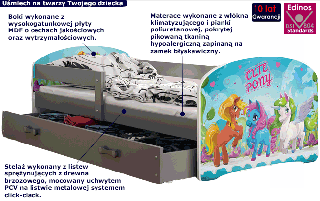 Łóżeczko pojedyncze dla dziecka Mariel