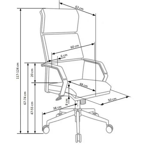 Szczegółowe zdjęcie nr 4 produktu Biały fotel obrotowy do gabinetu tapicerowany - Iveros