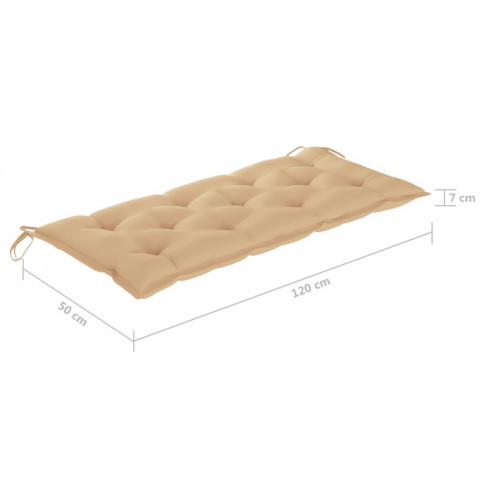 Wymiary beżowej poduszki Tifo