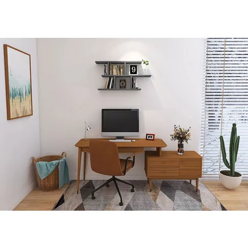 Szara półka ścienna w stylu skandynawskim Meggi