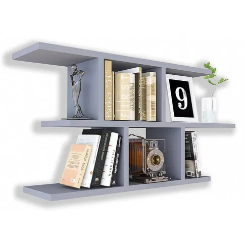 Szara nowoczesna półka minimalistyczna ścienna Meggi
