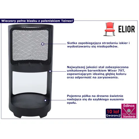 Palenisko z półką na drewno Teinex