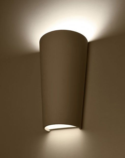 Biały podłużny ceramiczny kinkiet A266-Morivo w stylu minimalistycznym