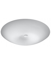 Biały okrągły szklany plafon 43 cm - EXX209-Fisel w sklepie Edinos.pl